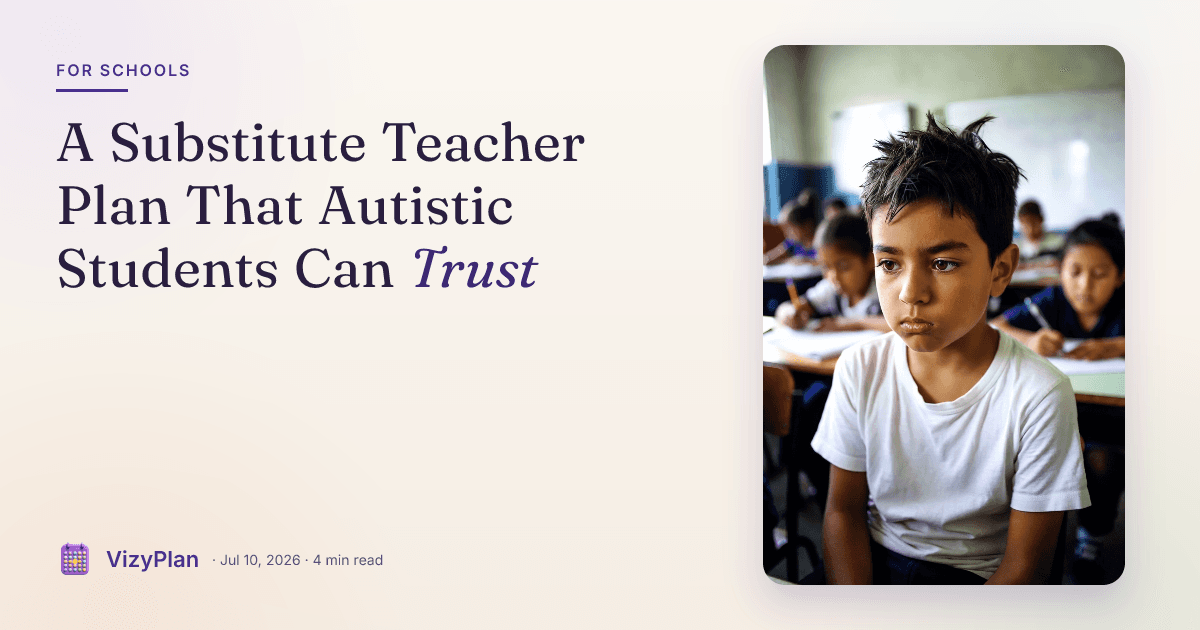 A Substitute Teacher Plan That Autistic Students Can Trust
